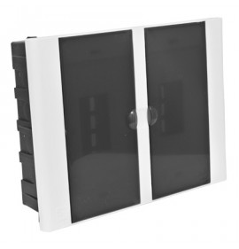 Quadro de Distribuição 12/16 Disjuntores Embutir  - TAF Branco C/ Fume