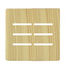 Placa 4x4 6 Interruptor - Novara Especiais Maple