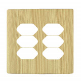 Placa p/ 6 Tomadas 4x4 -Novara Maple
