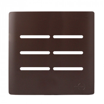 Placa 4x4 6 Interruptores - Novara Marrom Fosco