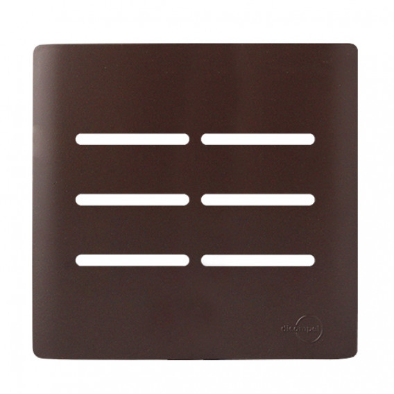 Placa 4x4 6 Interruptores - Novara Marrom Fosco