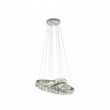 PENDENTE LED ALLIANCE 50X15CM CRISTAL E METAL CROMADO