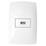 Conjunto Tomada USB 2A 4x2 - HOME BRANCA