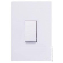 Conjunto Interruptor Simples Vertical 4x2 - RECTA BRANCO GLOSS