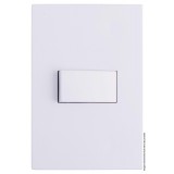 Conjunto Interruptor Paralelo Horizontal 4x2 - RECTA BRANCO GLOSS