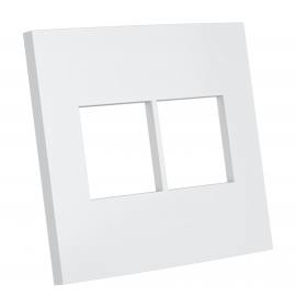 PLACA P/ 4 MODULOS SEM SUPORTE 4X4  - ENERBRAS DUBAI BRANCO 