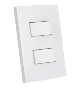 CJ INTERRUPTOR DUPLO SIMPLES 4x2 - ENERBRAS DUBAI BRANCO