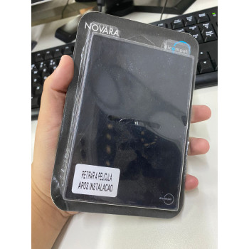 Placa p/ 1 Interruptor Horizontal 4x2 - Novara Glass Preto Brilhante Placa p/ 1 Interruptor Horizontal 4x2 - Novara Glass Preto Brilhante