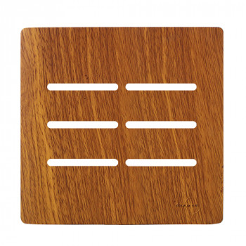 Placa 4x4 6 Interruptores - Novara Cumaru