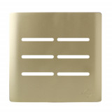 Placa p/ 6 Interruptores 4x4 - Novara Dourado