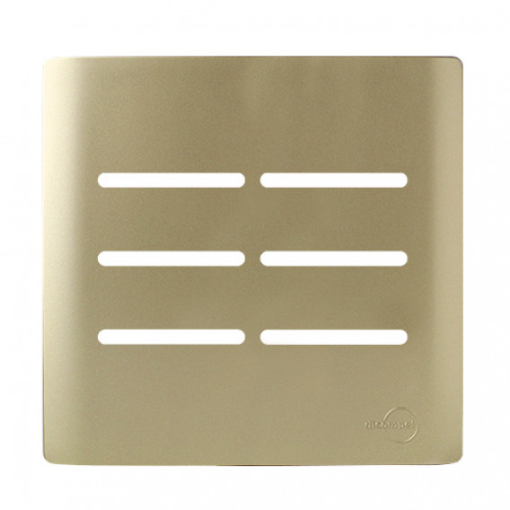 Placa p/ 6 Interruptores 4x4 - Novara Dourado Placa p/ 6 Interruptores 4x4 - Novara Dourado