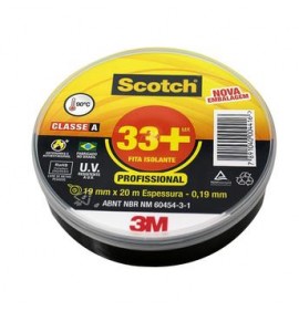 Fita Isolante 20m x 19mm  33+ Profissional 3M - Scotch