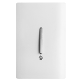 Conjunto Pulsador para Minuteria 4x2 - Novara Branco Brilhante Cromado 