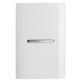 Conjunto Interruptor Simples Horizontal 4x2 - Novara Branco Brilhante Cromado