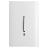 Conjunto Tecla Pulsador Campainha  4x2 - Novara Branco Brilhante Cromado