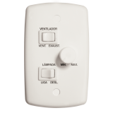 Conjunto Controle Ventilador 2 Teclas + 1 Dimmer 127V 12A