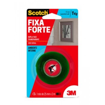 Fita Fixa Forte Transparente - 3M Scotch