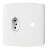 Conjunto 1 Tomada 20A + Conector para Antena 4x4 - Mônaco